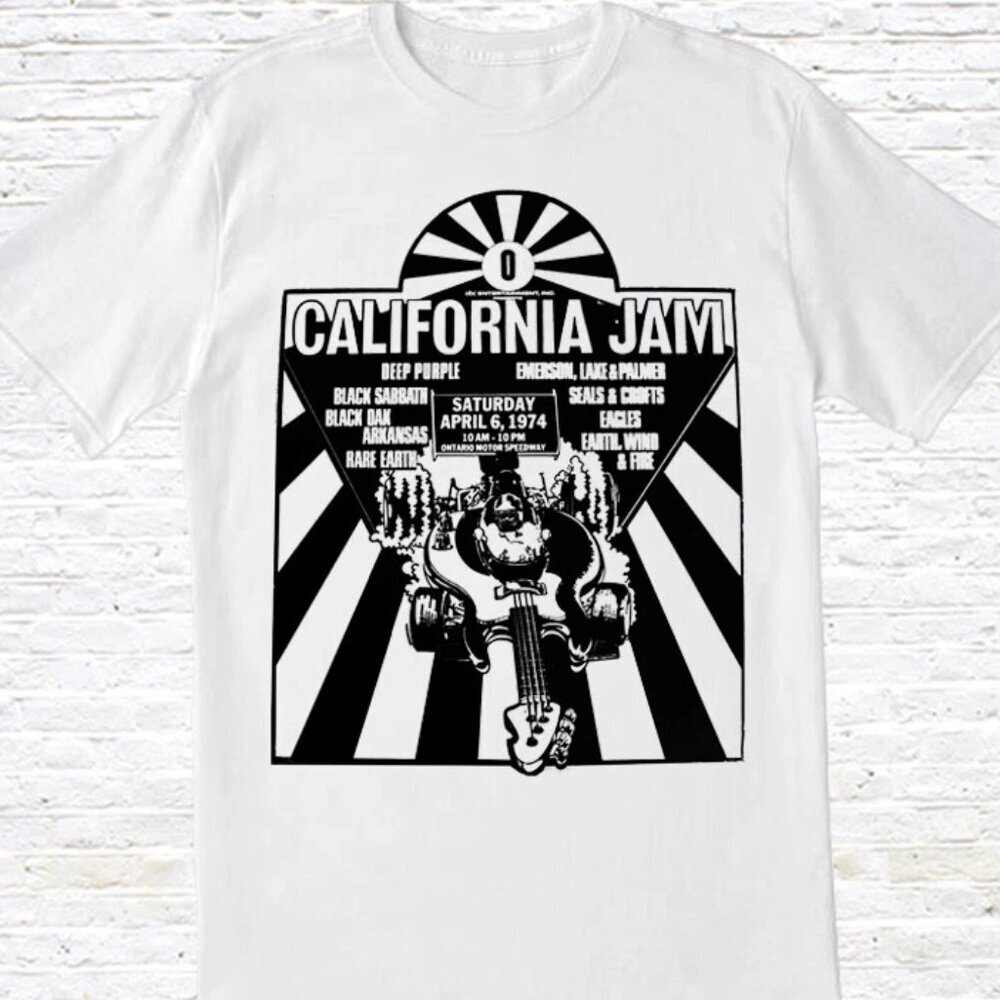 California Jam Classic Rock Festival Concert Graphic Music Fan Unisex T-Shirt 90